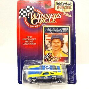 Vintage Dale Earnhardt Sr 1/64 Die Cast Car Trading Card Winners Circle Lifetime